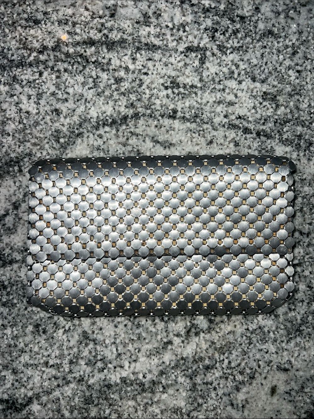 Vintage Whiting and Davis Co Silver Mesh Bag Clutch
